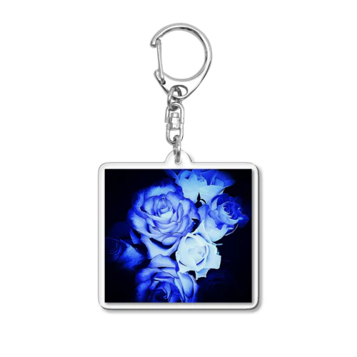 BLUE Rose Acrylic Key Chain