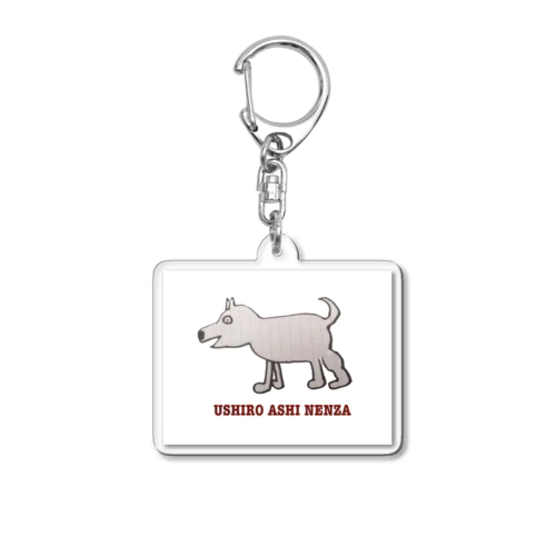 後ろ足 捻挫後も気丈に振る舞う犬 Acrylic Key Chain