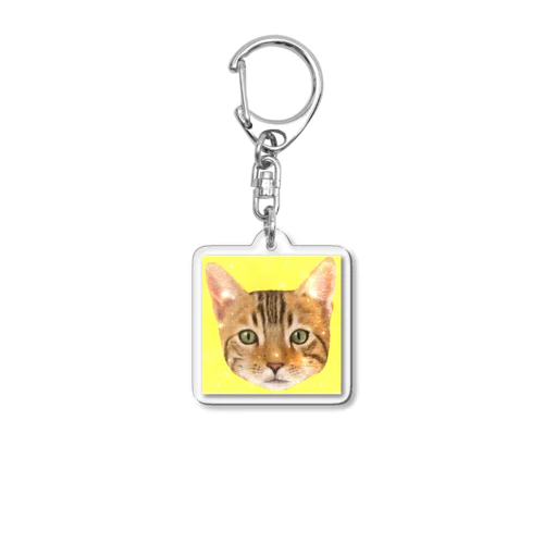 ねこ【顔】 Acrylic Key Chain