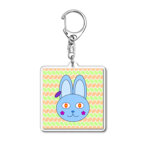 いけてる楕円うさぎ Acrylic Key Chain