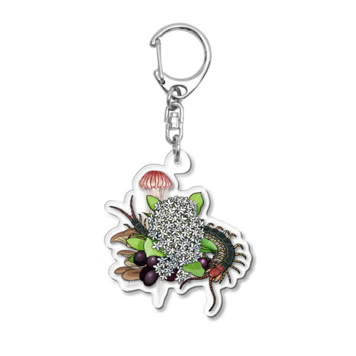 有毒動植綵絵 トビズムカデ Acrylic Key Chain