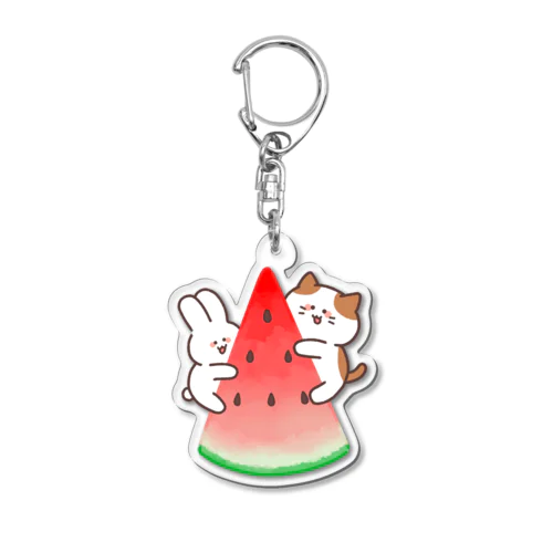 スイカ大好き Acrylic Key Chain