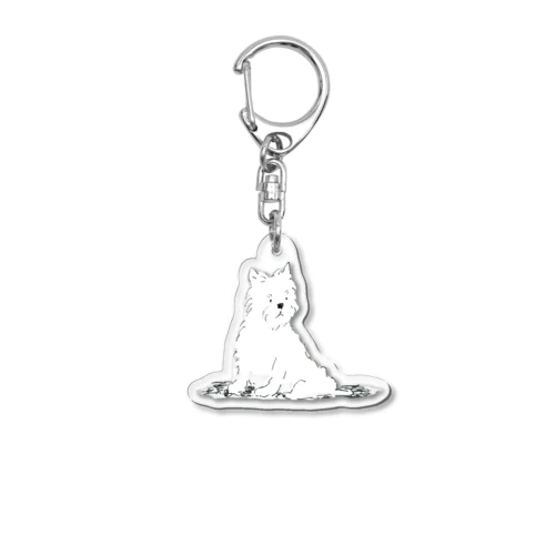 ホワイトテリア　キーホルダー用 Acrylic Key Chain