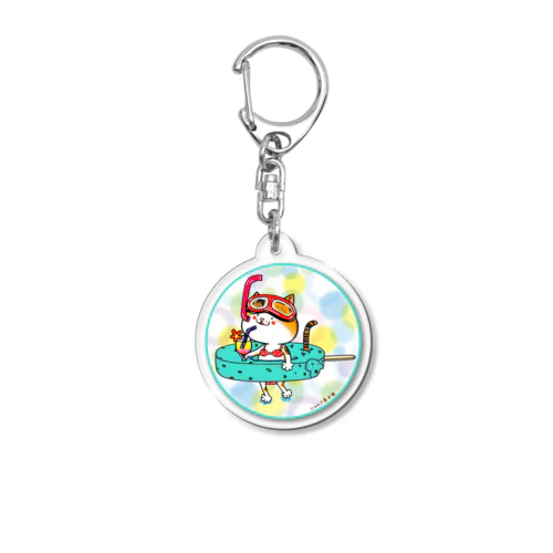 みっけの夏休み(水玉vr.) Acrylic Key Chain