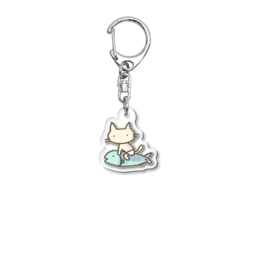 【ワンポイント】パンツねこ移動中 Acrylic Key Chain