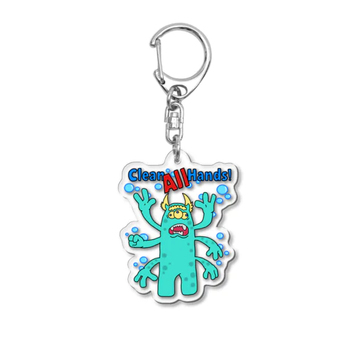 Clean all hands Acrylic Key Chain