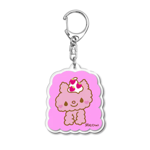 ミャオにゃお　イチゴホイップ Acrylic Key Chain