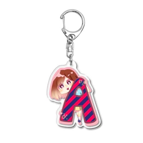 イニシャル女子A Acrylic Key Chain