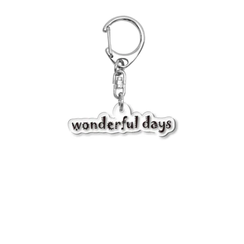 Wonderful days ブラック アクリルキーホルダー