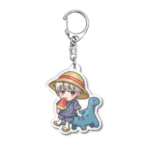 人影の夏休み Acrylic Key Chain