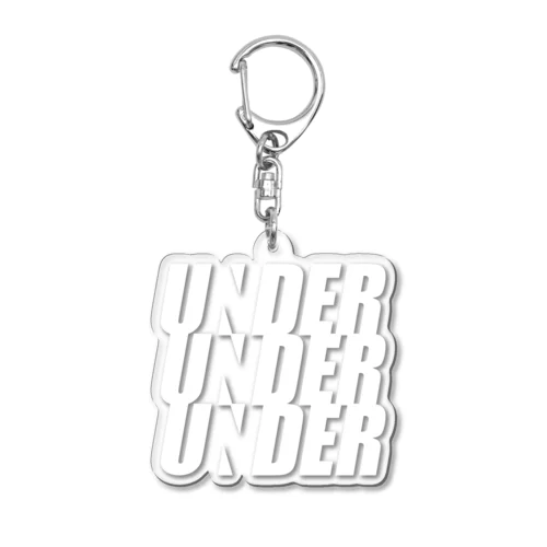 UNDER logo キーホルダー(白) アクリルキーホルダー