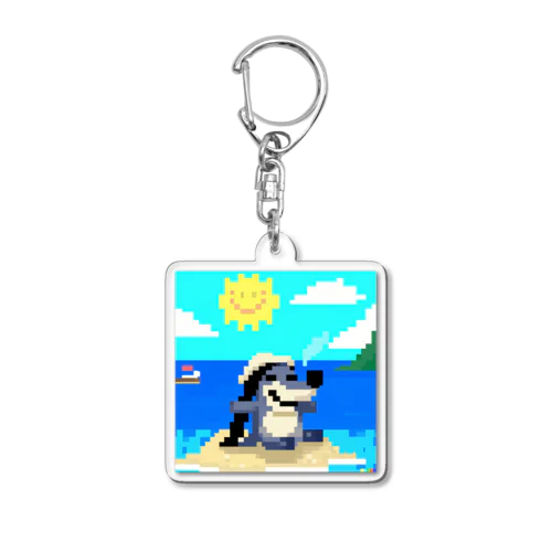 ドット絵バカンスモグラ Acrylic Key Chain