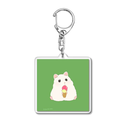 えどちゃん ソフトクリームたべる Acrylic Key Chain