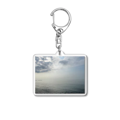 空と海が曖昧な世界 Acrylic Key Chain