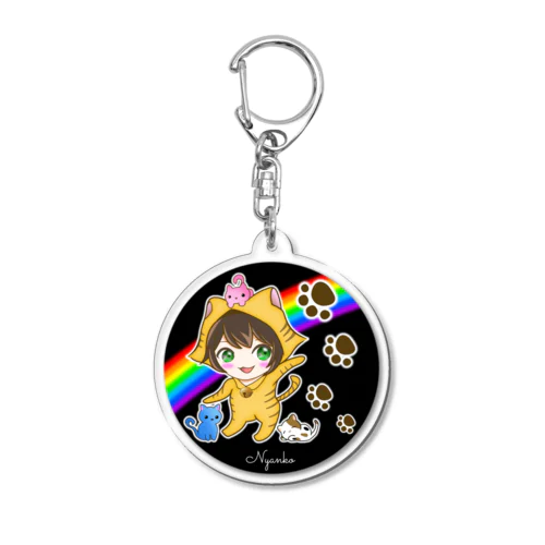 にゃん娘(ブラウン) Acrylic Key Chain