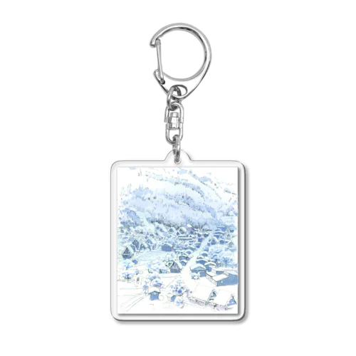 白川郷　冬 Acrylic Key Chain