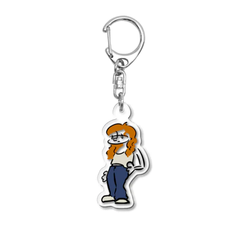 Orange hair girl Acrylic Key Chain