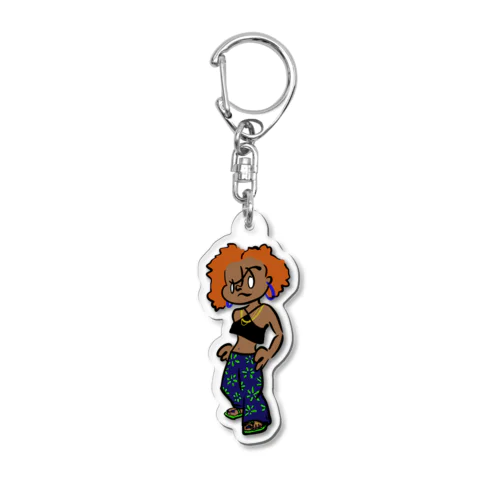 Summer girl Acrylic Key Chain