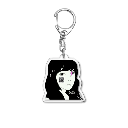 No.428 girl 女の子　アンニュイ Acrylic Key Chain