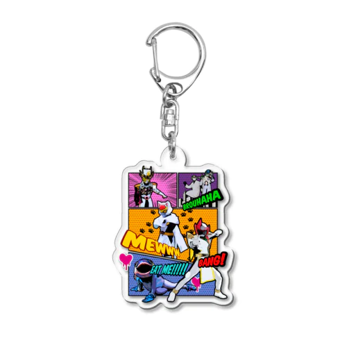 【アメコミっぽい】アクリルキーホルダー Acrylic Key Chain