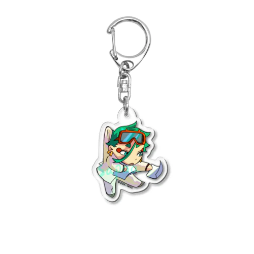 ippo財団のミニキャラキーホルダー。サポア（ゴーグル付き Acrylic Key Chain