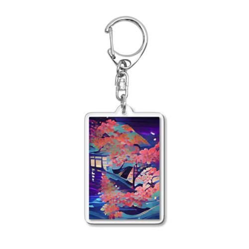 夜の紅葉 Acrylic Key Chain