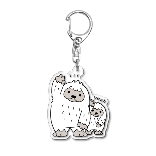 イエティのイエ～イ　とうちゃんがちょっとじゃま Acrylic Key Chain