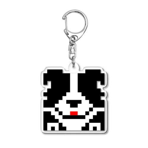 ボーダーコリー　ドットな伏せ Acrylic Key Chain