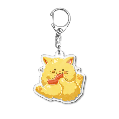 てんぷにゃ(しっぽガジガジ) Acrylic Key Chain