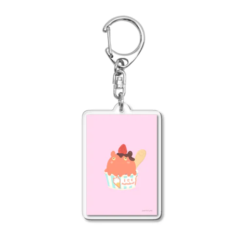 めんだこくんのカップアイス Acrylic Key Chain