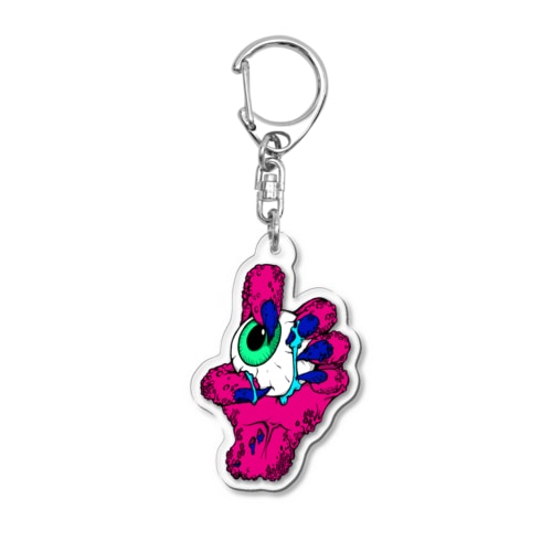 Monsterhand　pink Acrylic Key Chain