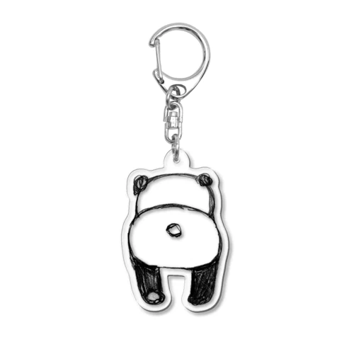 パンダのしっぽは白ですよ Acrylic Key Chain