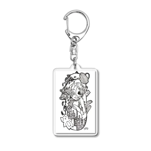 ペン画イラストnameリヨ Acrylic Key Chain