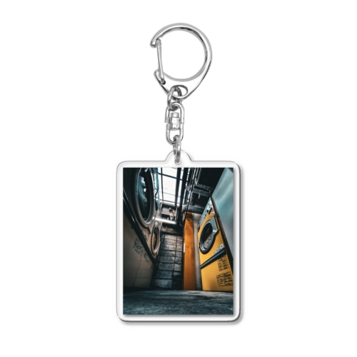 裏路地の洗濯機 Acrylic Key Chain