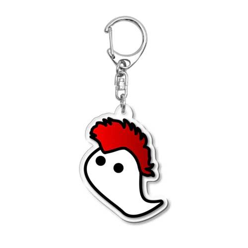 ヒャッハーって言いそうなおばけ Acrylic Key Chain