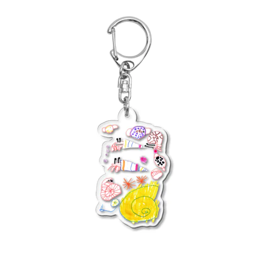 ヤドカリとタカラガイ Acrylic Key Chain