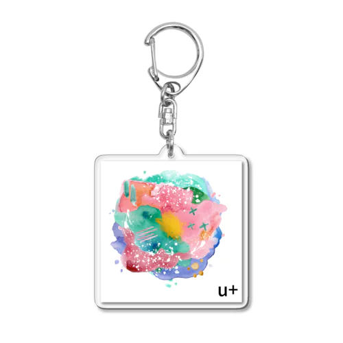 Imitation camélia Acrylic Key Chain