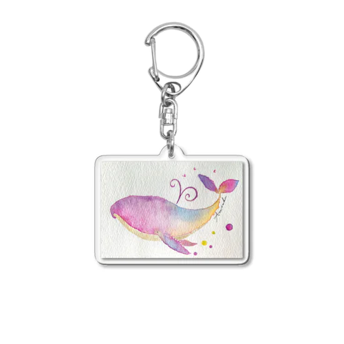 虹色くじら Acrylic Key Chain