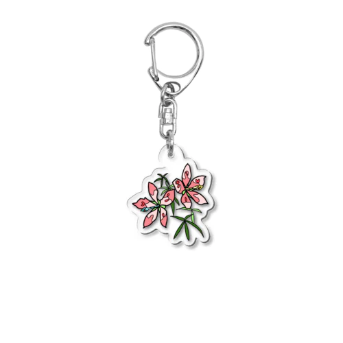 10/1 誕生花 「モミジアオイ」 Acrylic Key Chain