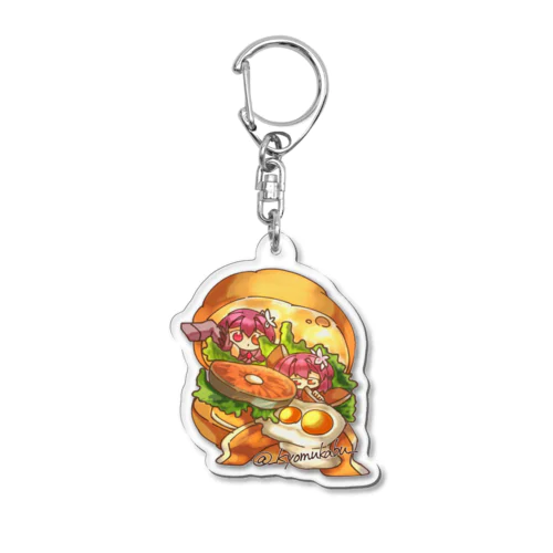 日奈子のベーグルサンド Acrylic Key Chain