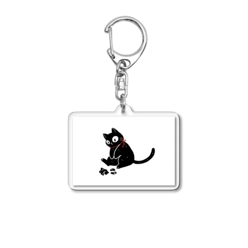 黒猫 Acrylic Key Chain