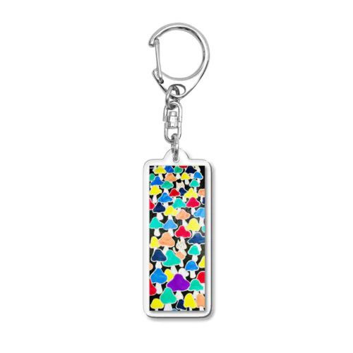 きのこの森のかくれんぼ Acrylic Key Chain