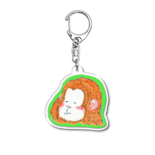 照れちゃうおさる Acrylic Key Chain