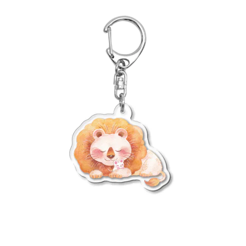 おやすみ、ライオン君とネズミ君 Acrylic Key Chain