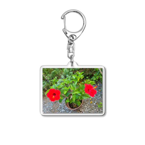 ハイビスカス花🌺ペア Acrylic Key Chain