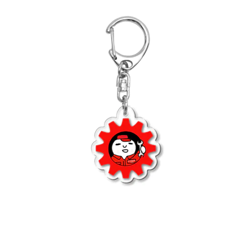 「hiroshibike.com」サイトロゴ整備人 Acrylic Key Chain