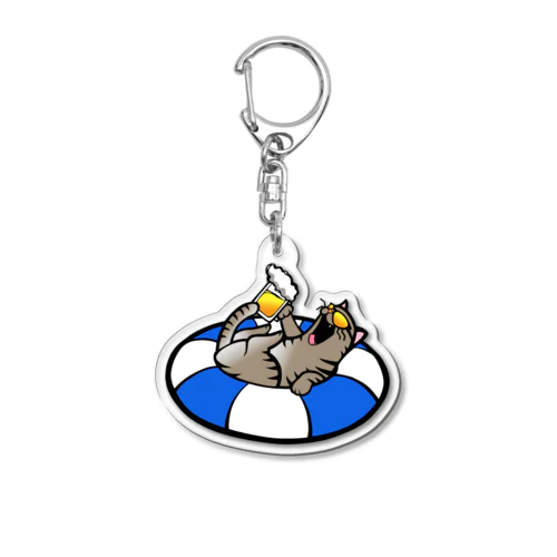 Beer Cat ☆ Acrylic Key Chain