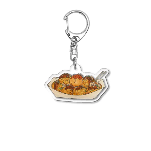 にこまるたこ焼き Acrylic Key Chain