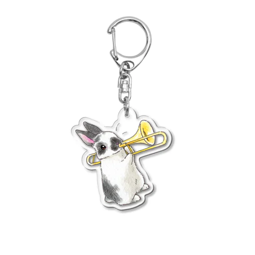 トロンボーンうさぎさん Acrylic Key Chain