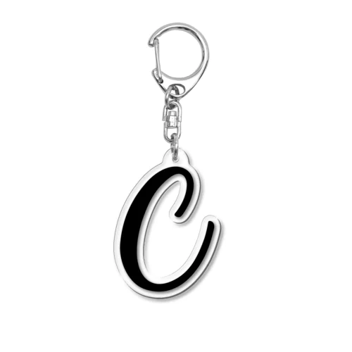 C　イニシャルシリーズ〈BK〉 Acrylic Key Chain